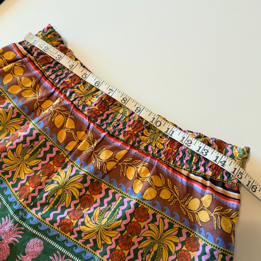 Vero Moda Tropical pineaple print cotton Summer Shorts size L, colorful, NWOT - Picture 5 of 14